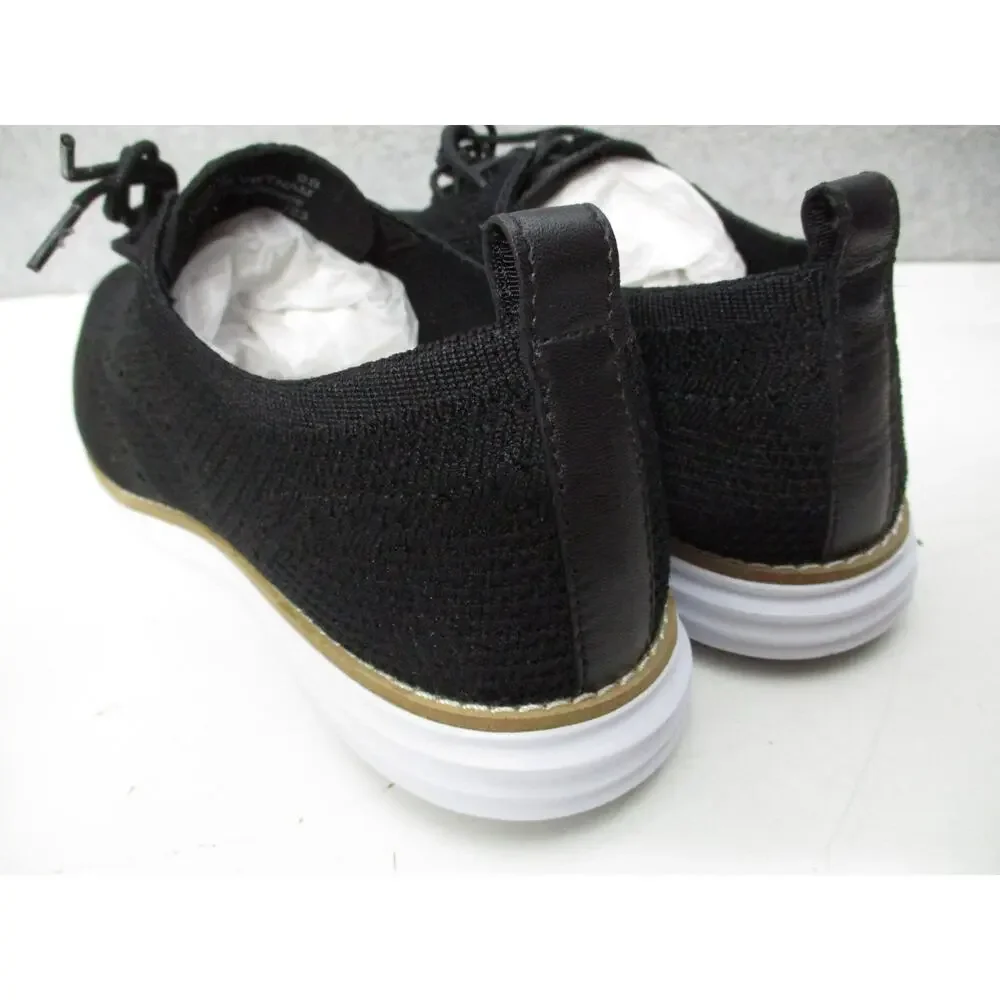 Cole Haan Womens Sz 9 B Black OG Grand Stitchlite Wingtip Oxford Knit Shoes